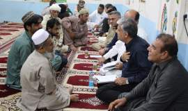 برپایی میز خدمت کمیته امداد در مسجد جامع اهل سنت خاش